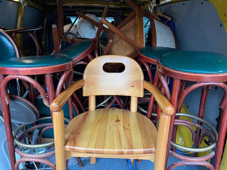 Hirtshals Savvaerk Rainer Daumiller stoel Brutalist ArtBrut, Huis en Inrichting, Stoelen, Zo goed als nieuw, Eén, Hout, Bruin