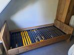 Steiger houten bed 90X200, Ophalen, 85 tot 100 cm, Zo goed als nieuw, Lattenbodem