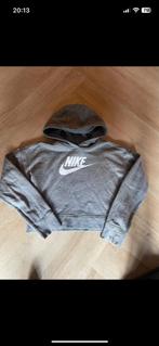 Nike trui hoodie kort grijs 152 / 158, Ophalen of Verzenden, Zo goed als nieuw, Meisje, Trui of Vest