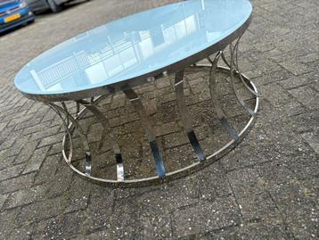 Salon tafel selina zilver nieuw showroom model beschikbaar voor biedingen
