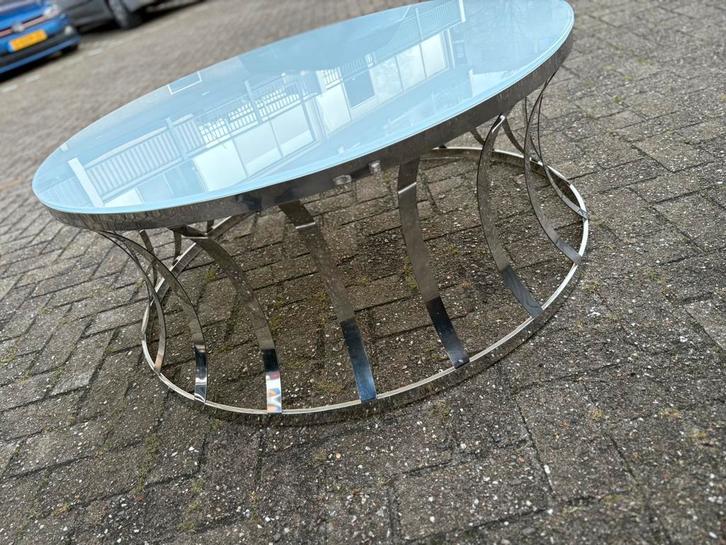 Salon tafel selina zilver nieuw showroom model, Huis en Inrichting, Tafels | Salontafels, Zo goed als nieuw, Minder dan 50 cm