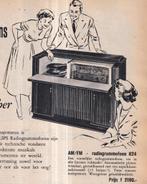 Retro reclame 1954 Philips radiogrammofoon 824 532, Ophalen of Verzenden