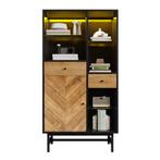 Moderne Vitrinekast Eikenhout/Glas, Info@outdoorhub.eu, Verzenden, Eikenhout, Nieuw