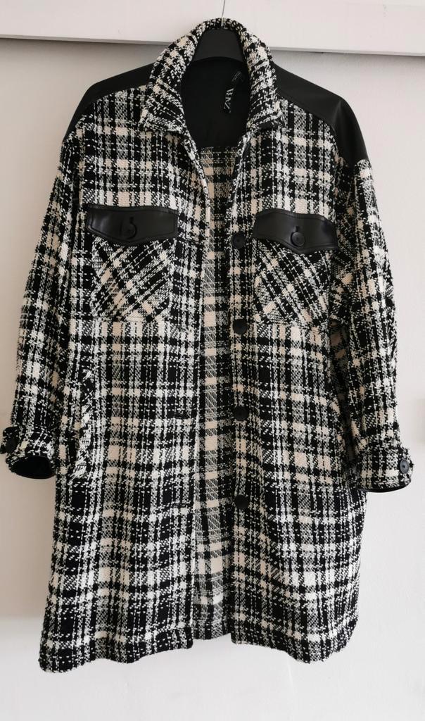 ZARA geruit overhemdjack mt. S/M, Kleding | Dames, Jasjes, Kostuums en Pakken, Zo goed als nieuw, Jasje, Maat 36 (S), Overige kleuren