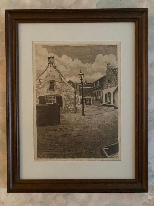 Ets  ,   Noordwijk      ca     1925, Antiek en Kunst, Kunst | Etsen en Gravures, Ophalen of Verzenden