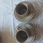 2 kopjes en schotel Cor Unum, Ophalen, Keramiek, Zo goed als nieuw, Overige stijlen