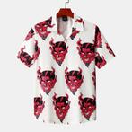 Wit duivel overhemd (heren mannen devil 666 shirt hawaii), Kleding | Heren, Overhemden, Verzenden, Nieuw, Wit