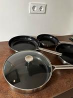 Royal van Kempen 5-delige pannenset wok hapjespan 28/24 cm, Huis en Inrichting, Keuken | Potten en Pannen, Gebruikt, Ophalen of Verzenden