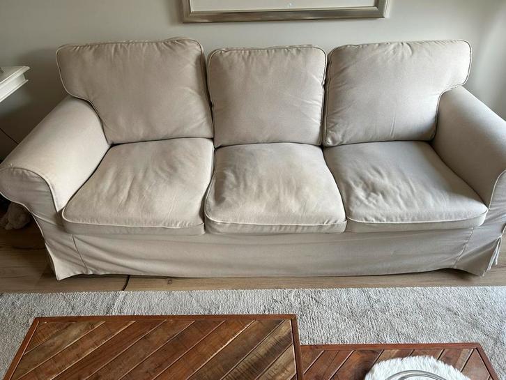 3 zits Ektrop bank, Huis en Inrichting, Banken | Bankstellen, Zo goed als nieuw, Driepersoons, 200 tot 250 cm, 75 tot 100 cm, Stof