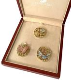 Set van 3 broches - Garden of Tranquility, Sieraden, Tassen en Uiterlijk, Broches, Verzenden, Overige kleuren, Overige materialen