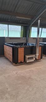 Hybride spa, hot tub, jacuzzi, houtkachel, 46 jets, 13xlamp, Ophalen, Gebruikt, Trap, Wellnessandgarden