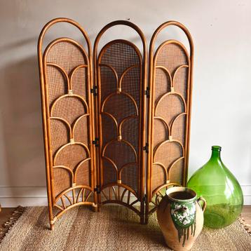 Rotan bamboe kamerscherm vintage beschikbaar voor biedingen