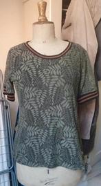 Kanten gevoerde shirt groen, Kleding | Dames, T-shirts, Groen, Ophalen of Verzenden, Zo goed als nieuw, Korte mouw