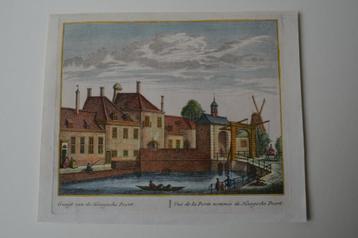 HAAGSCHE-POORT te LEIDEN Kopergravure 1731 Rademaker E16 beschikbaar voor biedingen