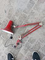 Vintage Geleefde Architectenlamp  rood werkplaatslamp 1960?, Huis en Inrichting, Ophalen of Verzenden, Gebruikt, Metaal, Architectenlamp