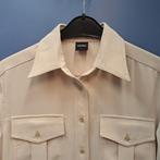 Aspesi blouse creme tint met blauwe strikmanchetten 36 50519, Aspesi, Aspesi, ., Beige