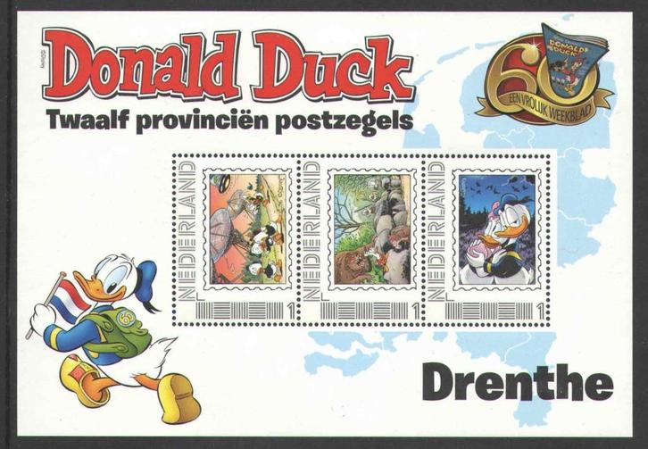 Postzegels Twaalf Provinciën, Donald Duck: Drenthe, Postzegels en Munten, Postzegels | Nederland, Postfris, Na 1940, Ophalen of Verzenden