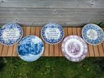 5 stuks wandborden Delfts blauw, Ophalen