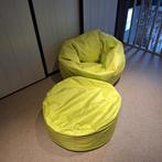 Groene zitzak met poef, Huis en Inrichting, Zitzakken, Ophalen, Zo goed als nieuw, Groen, Zitzak
