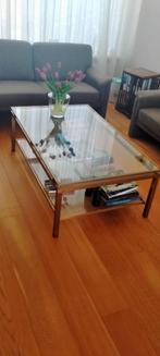 Glazen salontafel, Ophalen, Gebruikt, 100 tot 150 cm, 50 tot 100 cm