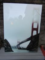 Golden Gate Bridge in de mist, print op kunstofplaat, Ophalen, 75 tot 100 cm, 75 cm of meer, Print