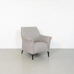 2x Leolux Mayuro Fauteuil Grijs Stof Gemêleerd - Zwart Frame