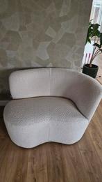 WOOOD fauteuil Stone crème bouclé stof met leuning rechts, Ophalen, Eenpersoons, 75 tot 100 cm, Zo goed als nieuw
