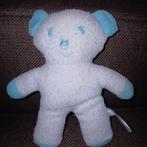 Vintage bonton wit blauw badstof beertje, 1983, Ophalen of Verzenden, Gebruikt, Beer