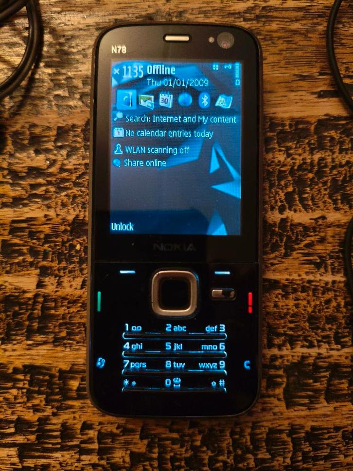 Nokia N78, Telecommunicatie, Mobiele telefoons | Nokia, Gebruikt, Zonder simlock, Klassiek of Candybar, 3 tot 6 megapixel, Zwart