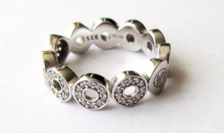 925 Ti Sento ring met zirkonia's, origineel, maat 16,5-17, Sieraden, Tassen en Uiterlijk, Ringen, Zo goed als nieuw, Kleiner dan 17