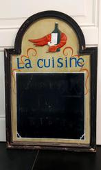 Groot oud Frans reclame krijtbord "La Cuisine", Verzamelen, Merken en Reclamevoorwerpen, Ophalen, Reclamebord