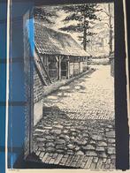 Wim Riem Tekening Watermolen Frans - Vasse 1974, Ophalen of Verzenden