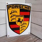 Emaille Porsche logo emaille bord., Verzamelen, Ophalen of Verzenden, Zo goed als nieuw, Reclamebord