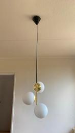 Hanglamp witte bollen, Huis en Inrichting, Lampen | Hanglampen, Ophalen of Verzenden, Zo goed als nieuw, Glas, 75 cm of meer