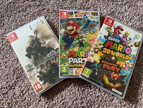 Nintendo switch games (Mario party, 3d world en Nier, Spelcomputers en Games, Games | Nintendo Switch, Zo goed als nieuw, Overige genres