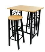 Barset statafel bartafel 2 barkrukken zwart GRATIS VERZENDEN, Huis en Inrichting, Barkrukken, Verzenden, 60 tot 90 cm, Nieuw, Metaal