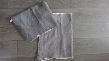 Baby deken wafel grijs 2 stuks beschikbaar voor biedingen