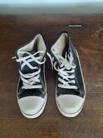 Hoge zwarte canvas sneakers/basketbalschoenen v/m/k, maat 37, Zwart, Ophalen of Verzenden, Sneakers of Gympen, Zo goed als nieuw