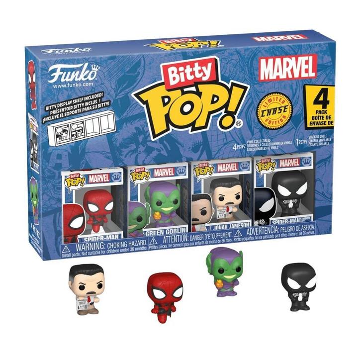 Spider-Man Bitty POP! 4-Pack Vinyl Figures Series 1 - 2cm, Verzamelen, Poppetjes en Figuurtjes, Nieuw, Verzenden