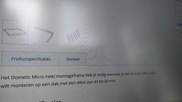 Montageframe dometic micro heki beschikbaar voor biedingen