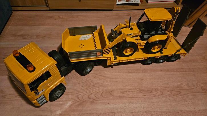 Bruder MAN vrachtwagen met JCB loader, Kinderen en Baby's, Speelgoed | Overig, Gebruikt, Jongen of Meisje, Ophalen of Verzenden
