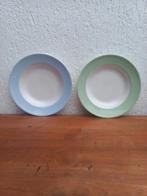 Twee brocante pastel borden. Villeroy & Boch. Diep bord, Antiek en Kunst, Ophalen of Verzenden