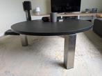 Ronde zwart granieten tafel met RVS onderstel, Ophalen, Overige materialen, Rond, Zo goed als nieuw