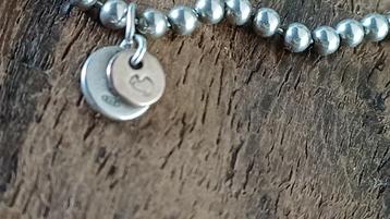 Zilveren armband Dodo met gouden 9 karaat hanger beschikbaar voor biedingen