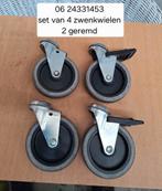 Set van 4 zwenkwielen  2 geremd, Ophalen of Verzenden, Zo goed als nieuw