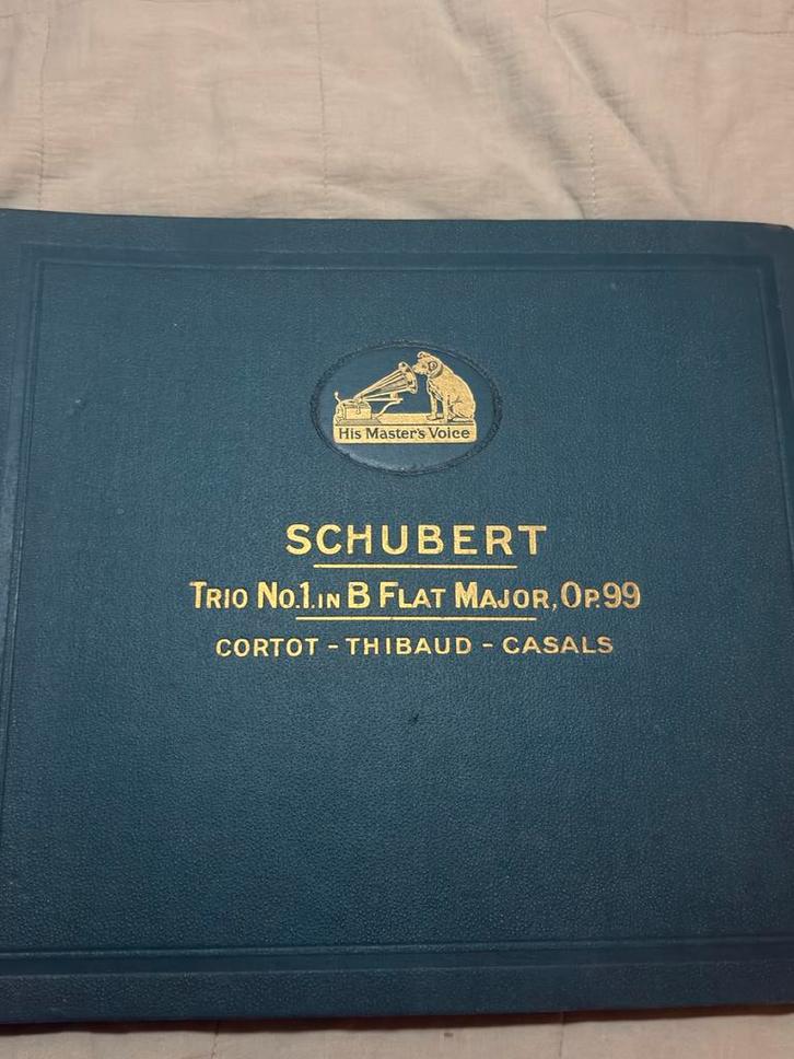 Schubert Trio No.1, Op. 99 - Cortot, Thibaud, Casals, Cd's en Dvd's, Vinyl | Klassiek, Zo goed als nieuw, Romantiek, Kamermuziek