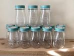 Glazen potjes met deksels 14x, Glas, Pot, Bus of Blik, Gebruikt, Ophalen of Verzenden