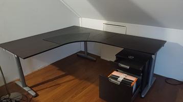 Ikea Hoekbureau - Galant (Hoek + 80cm Verlengstuk) - Zwart - afbeelding 2
