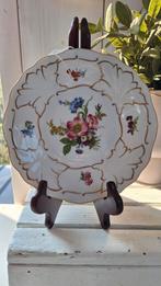 Vintage sierbordje, Weimar porselein, bordje met bloemmotief, Gebruikt, Vintage, Ophalen of Verzenden, Nvt