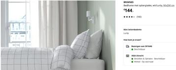 IKEA BRIMNES Bedframe met opberglades, VESTERÖY matras - afbeelding 4